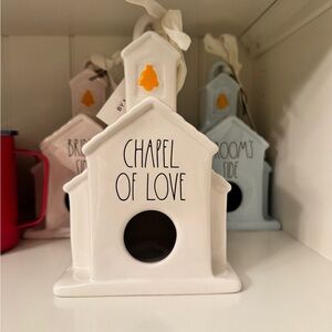 Rae Dunn - White Chapel of Love Birdhouse